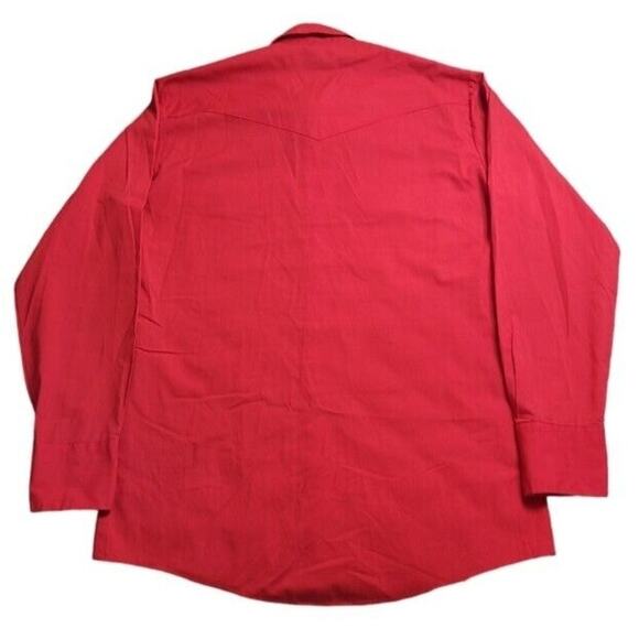 Ely Cattleman Red Pearl Snap Western Shirt M (15-33) – Flaw at Hem – EUC - Picture 3 of 9